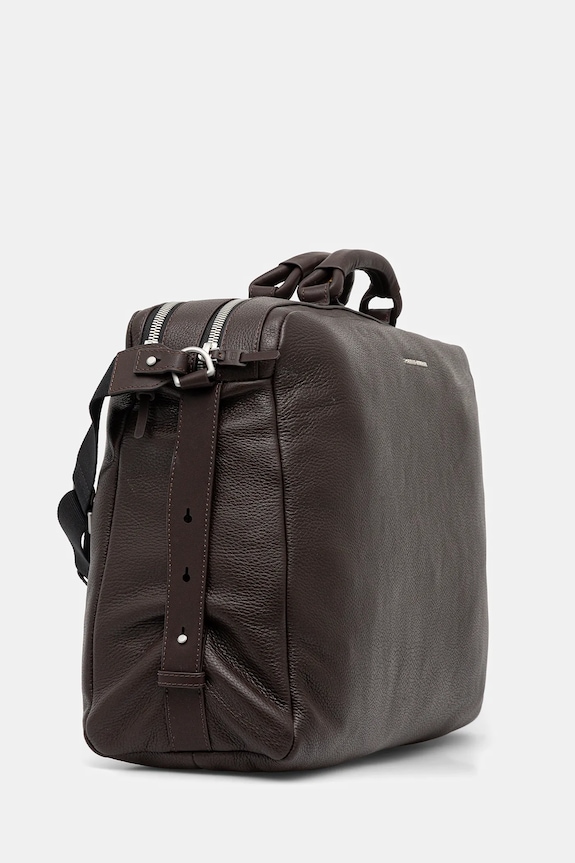Kožená taška Tommy Hilfiger 52 x 34 x 18 cm AM0AM13652 hnědá AW25
