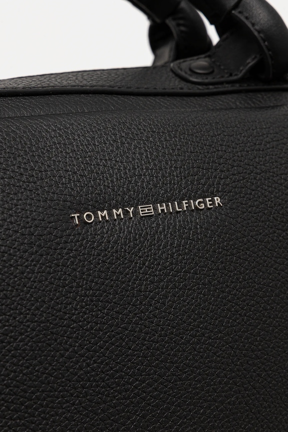 Kožená taška Tommy Hilfiger 52 x 34 x 18 cm AM0AM13652 černá