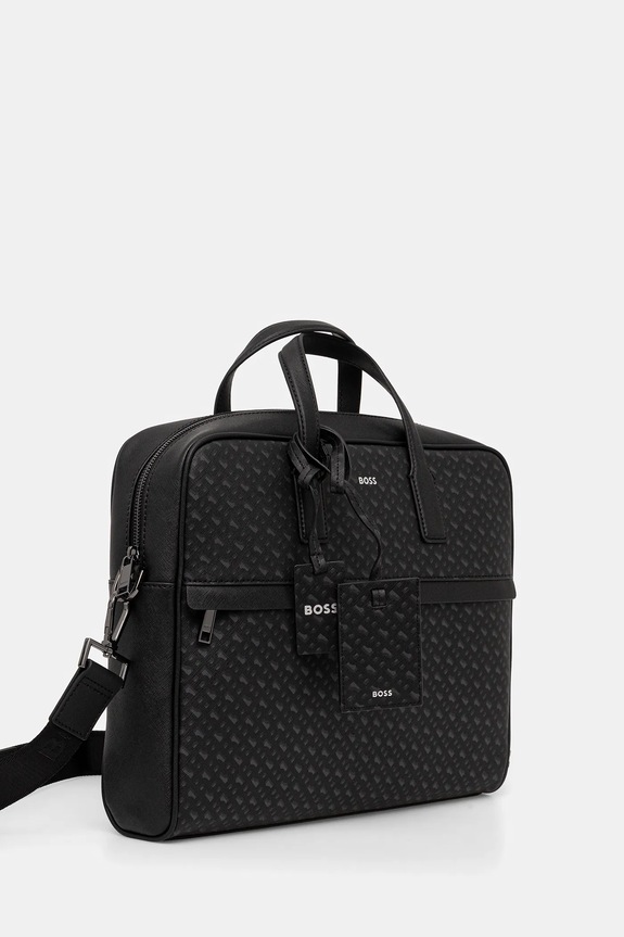 BOSS geantă Zair_MN_S doc case 50552587 negru AW25