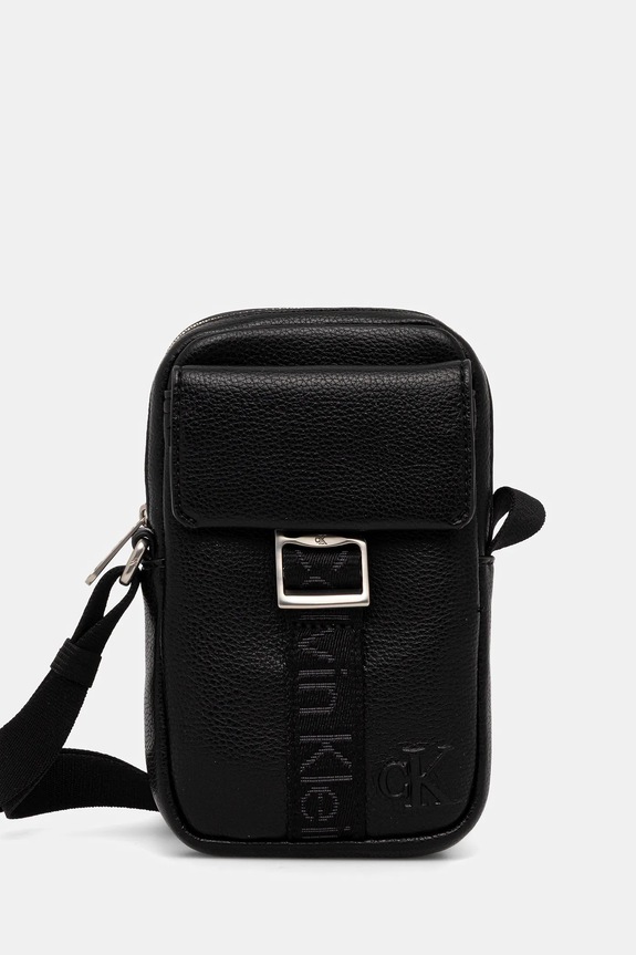 Calvin Klein saszetka nie mieści A4 czarny LV04D1091G
