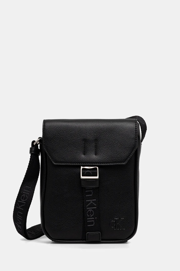 Calvin Klein saszetka nie mieści A4 czarny LV04D3131G