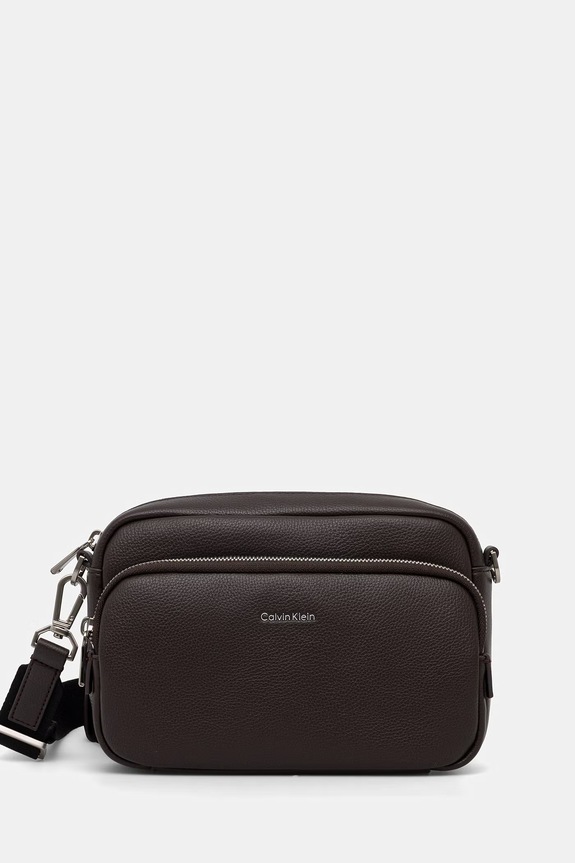Calvin Klein mala torba za muškarce od imitacije kože smeđa LV04D3159G