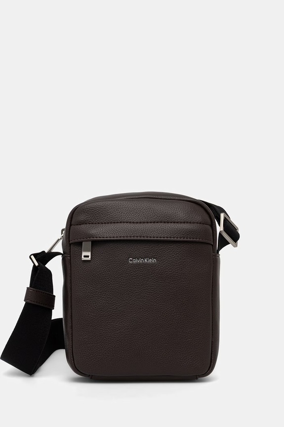 Calvin Klein mala torba za muškarce od imitacije kože smeđa LV04D3160G