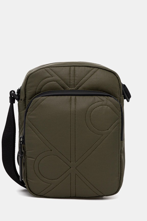 Calvin Klein saszetka nie mieści A4 zielony LV04D3164G