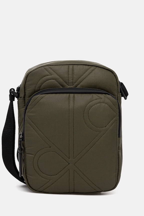 Calvin Klein saszetka nie mieści A4 zielony LV04D3164G
