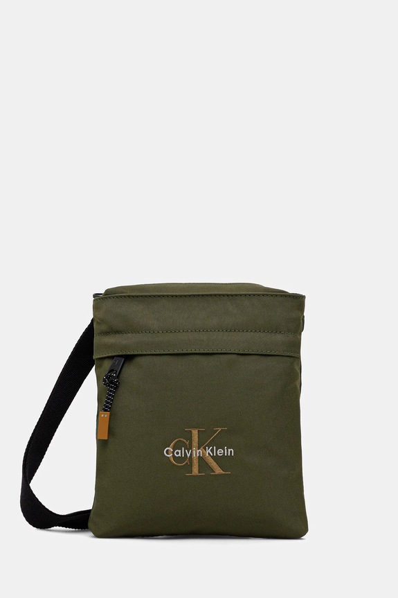 Calvin Klein saszetka tekstylny zielony LV04D3178G
