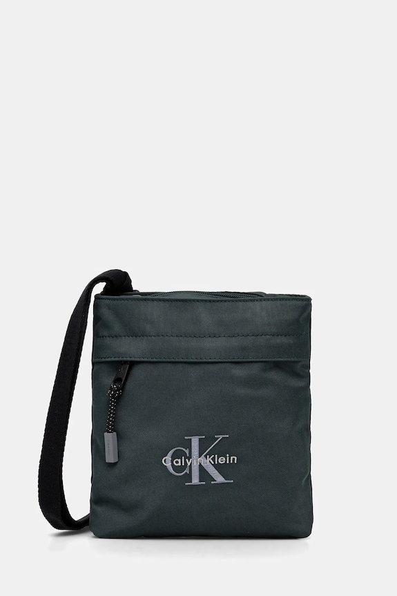 Malá taška Calvin Klein nášivka zelená LV04D3178G
