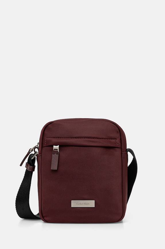 Calvin Klein saszetka nie mieści A4 bordowy LV04D3180G