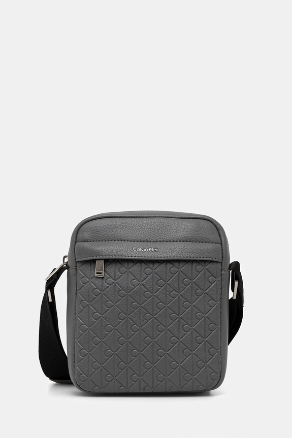 Malá taška Calvin Klein vzorovaný sivá LV04D3204G