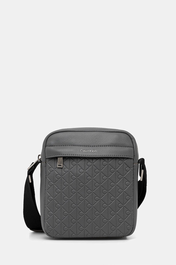 Malá taška Calvin Klein vzorovaný sivá LV04D3204G