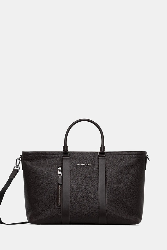 Kožená taška Michael Kors 48 x 32 x 22 cm přírodní kůže hnědá 33F5LHDT4L