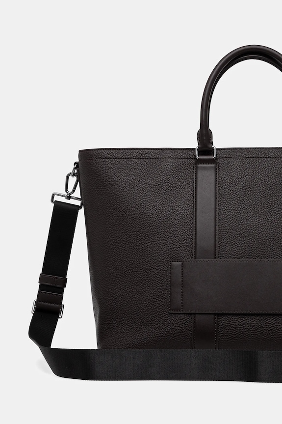 Kožená taška Michael Kors 48 x 32 x 22 cm hnědá 33F5LHDT4L