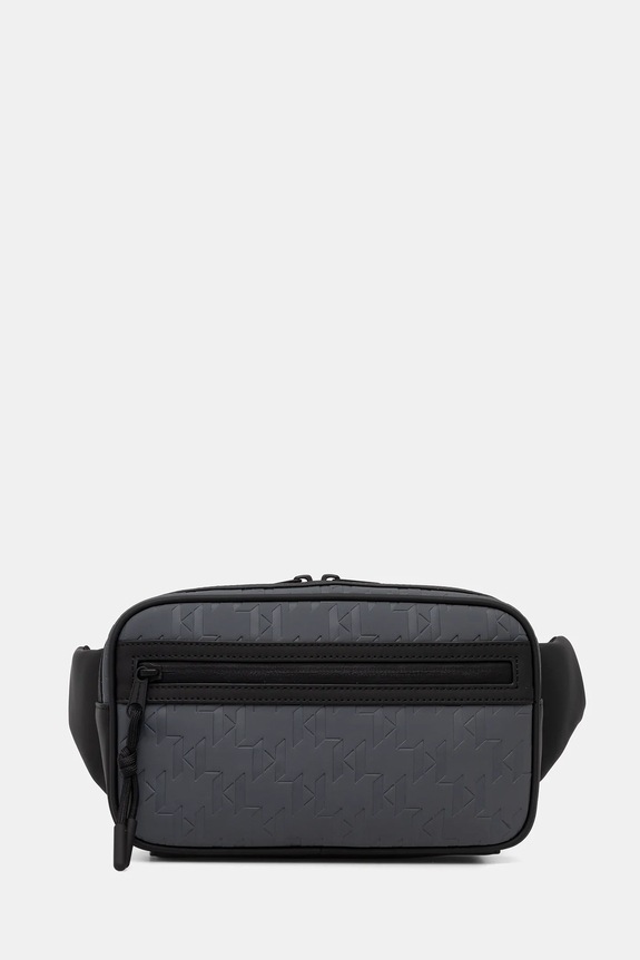 Σακίδιο Karl Lagerfeld K/MONOGRAM απομίμηση λείου δέρματος γκρί A4M30196