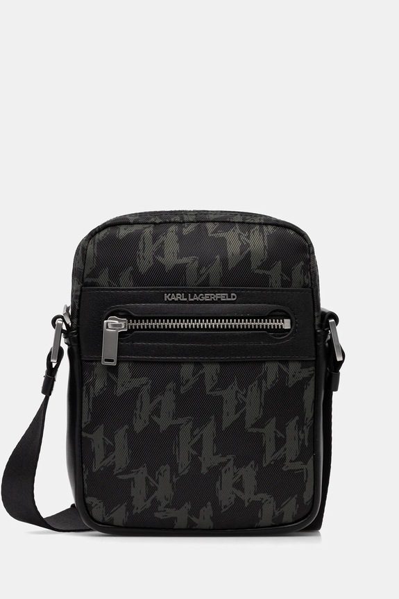 Σακίδιο Karl Lagerfeld K/MONOGRAM υφασμάτινο μαύρο A4M30202