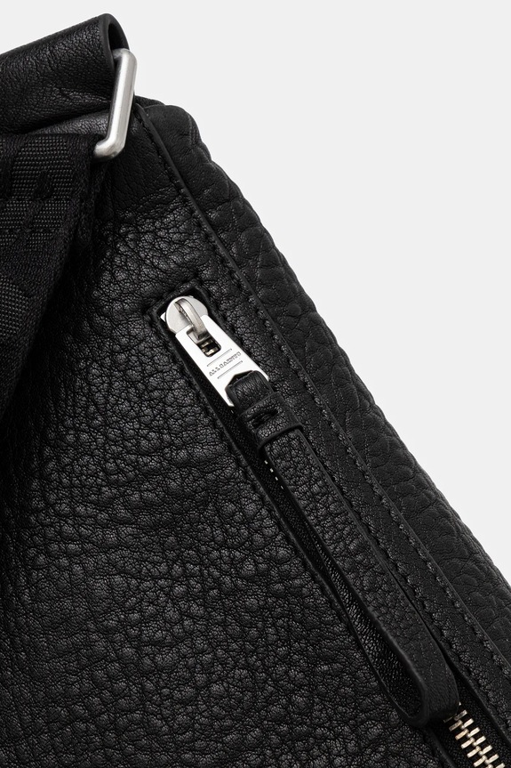 Кожена чанта за кръст AllSaints ITOKO черен M175XC