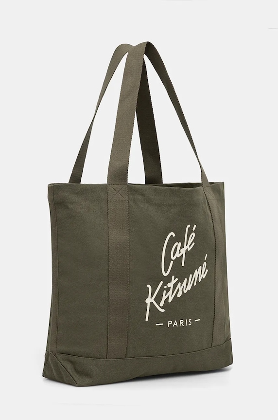 Café Kitsuné torba bawełniana Tote CKNU05101WW9001 zielony AW25