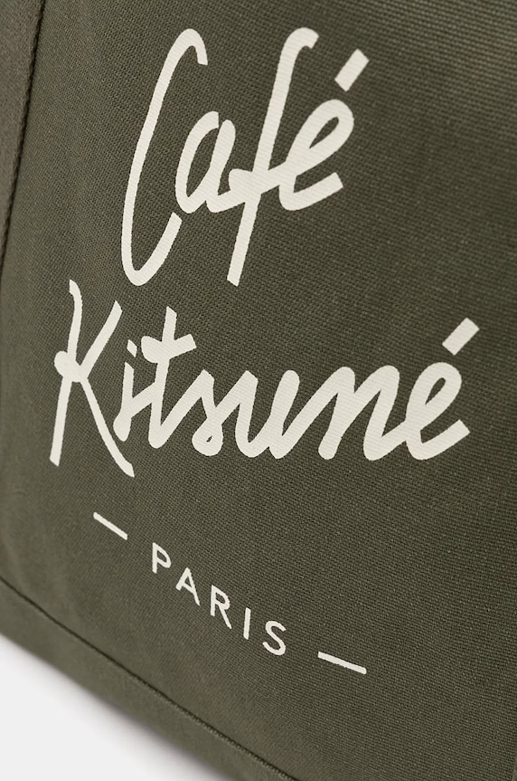 Café Kitsuné torba bawełniana Tote zielony CKNU05101WW9001