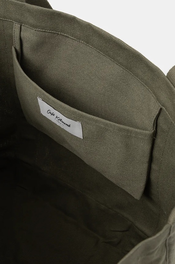 Café Kitsuné torba bawełniana Tote CKNU05101WW9001 zielony