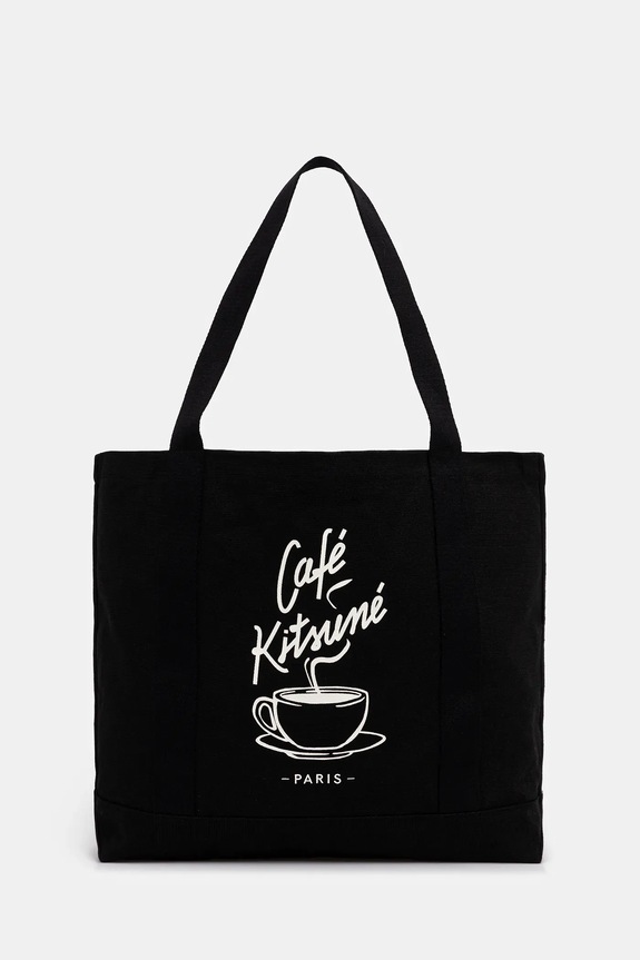 Café Kitsuné torba bawełniana Coffee Cup Tote tekstylny czarny CKMU05102WW9001