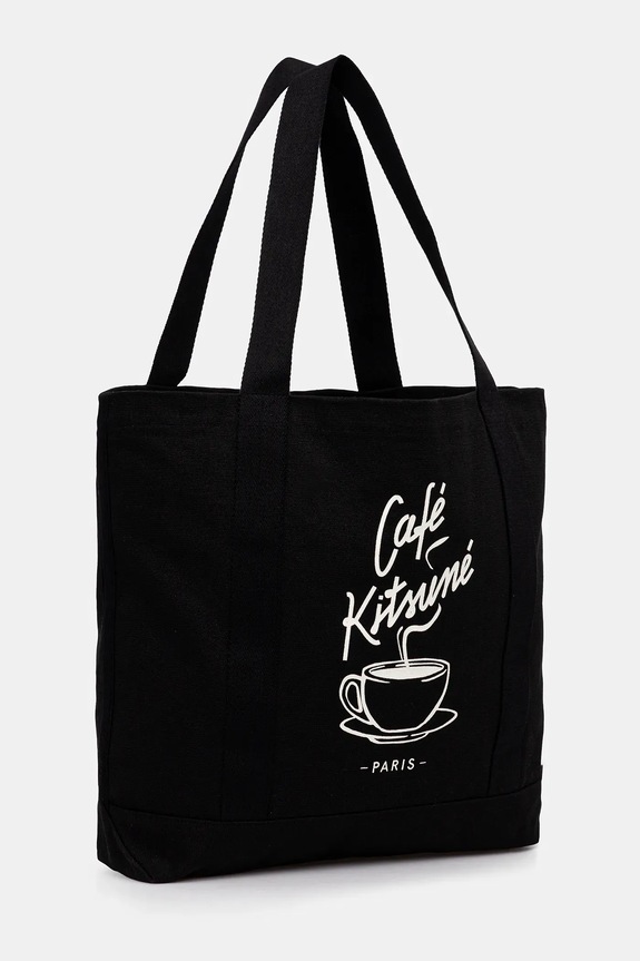 Café Kitsuné torba bawełniana Coffee Cup Tote CKMU05102WW9001 czarny AW25