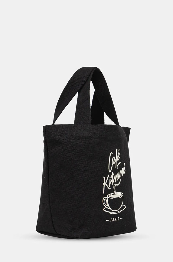 Café Kitsuné cotton bag Coffee Cup Mini Tote CKNU05107WW9001 black AW25