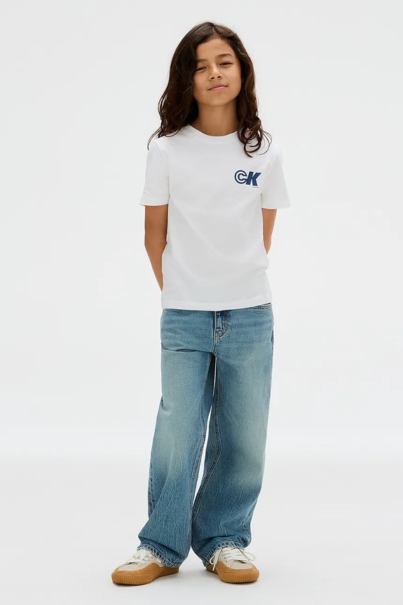 Παιδικό βαμβακερό μπλουζάκι Calvin Klein Jeans IB0IB02544.9BYA