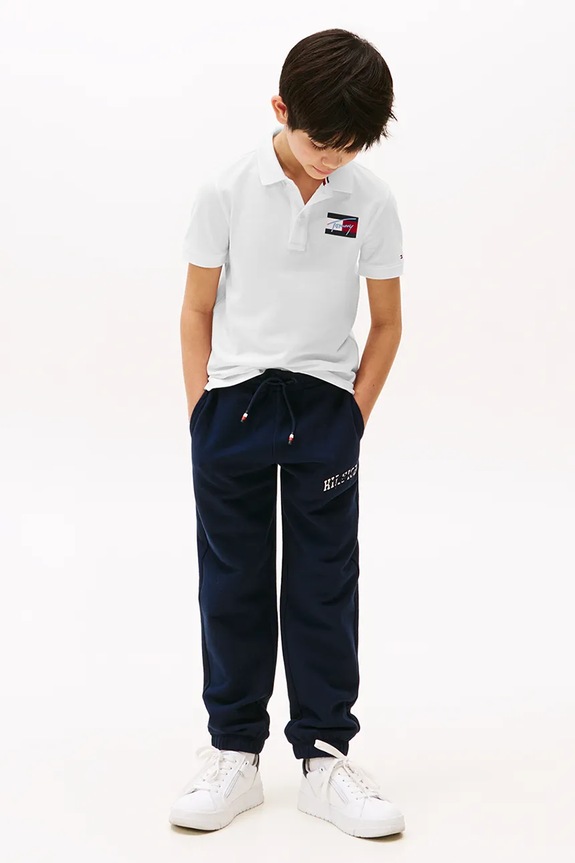 Dječaci Pamučna polo majica Tommy Hilfiger KB0KB09711.9BYA bijela