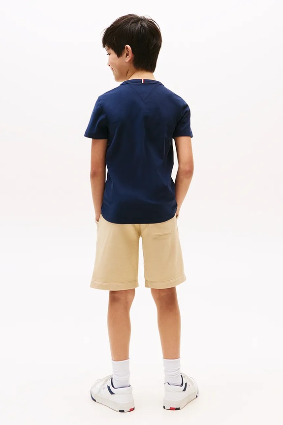 Tommy Hilfiger t-shirt bawełniany dziecięcy granatowy KB0KB09800.9BYA