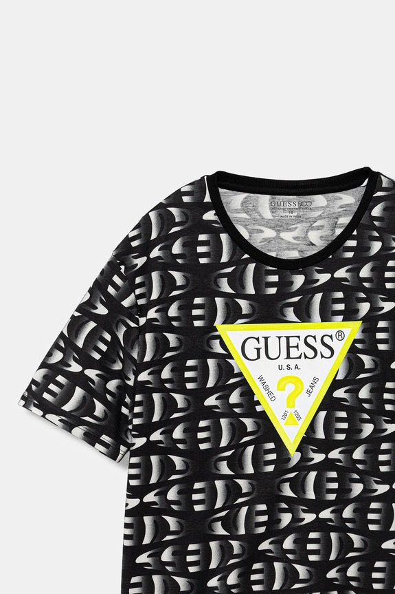 Αγορίστικα Παιδικό βαμβακερό μπλουζάκι Guess L5YI05.K8HM4.9BYA μαύρο