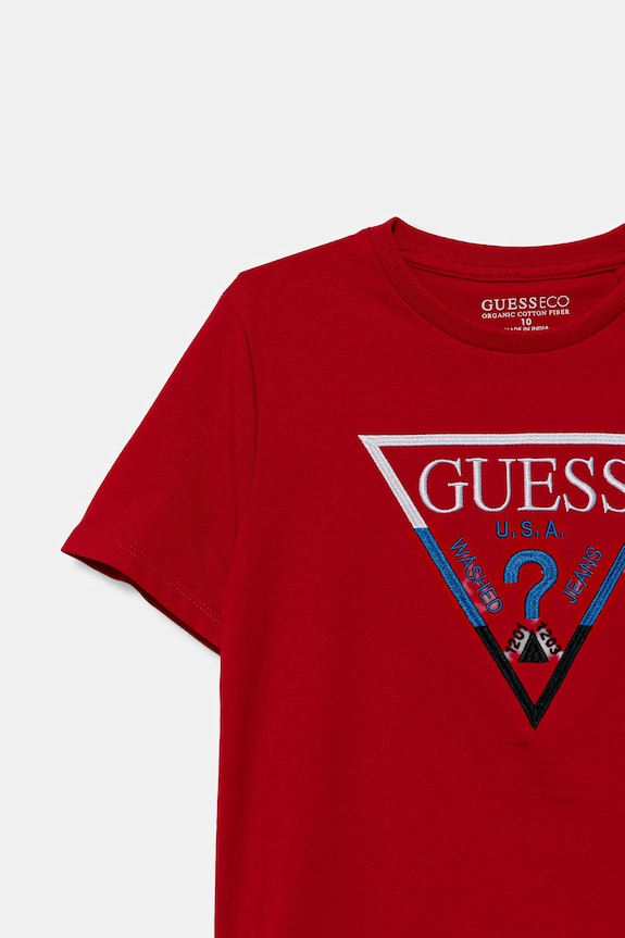 CHLAPEC Dětské bavlněné tričko Guess L5YI07.K8HM4.9BYA červená
