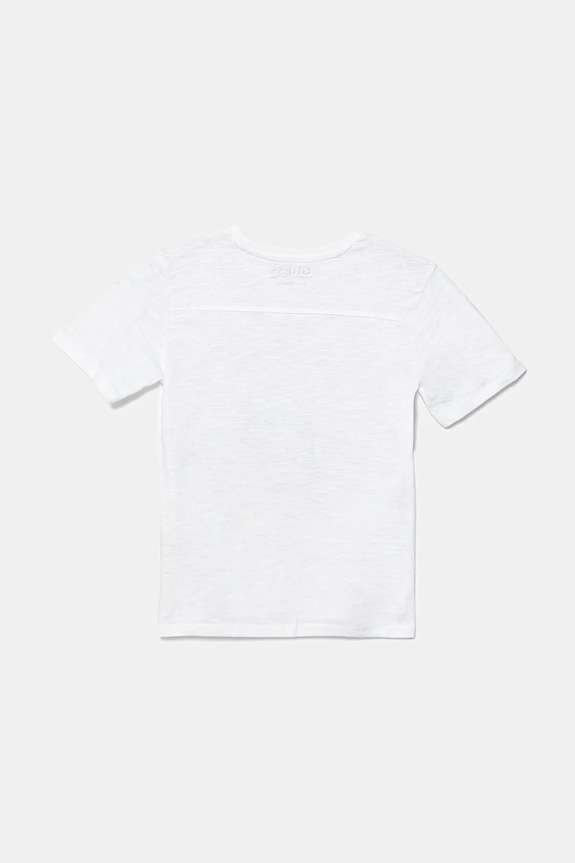 Παιδικό βαμβακερό μπλουζάκι Guess L5YI13.K6XN4.9BYA λευκό AW25