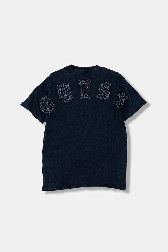 Детская хлопковая футболка Guess L5YI20.K8HM4.9BYA тёмно-синий AW25