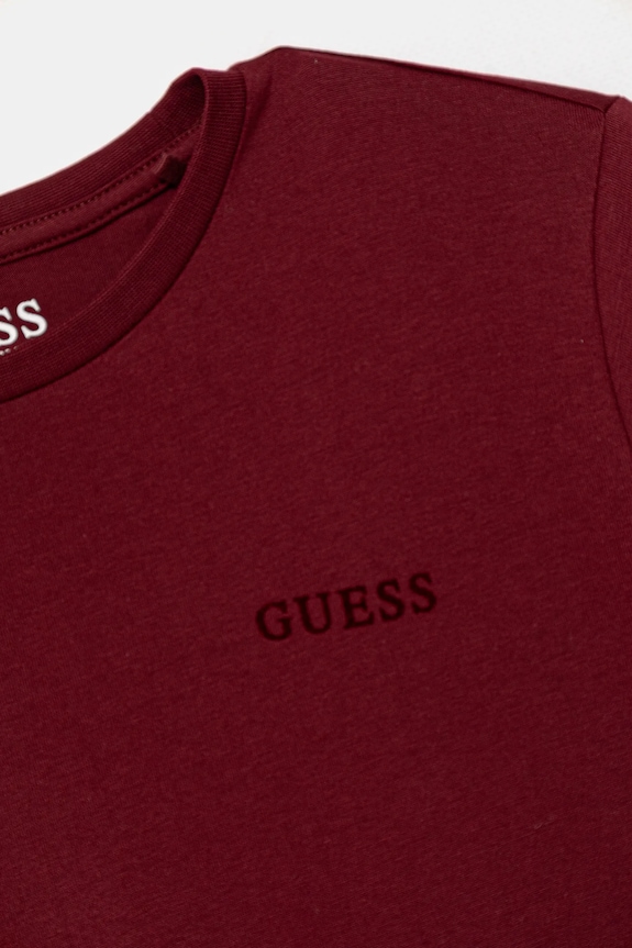 Αγορίστικα Παιδικό βαμβακερό μπλουζάκι Guess L5YI39.K8HM4.9BYA μπορντό