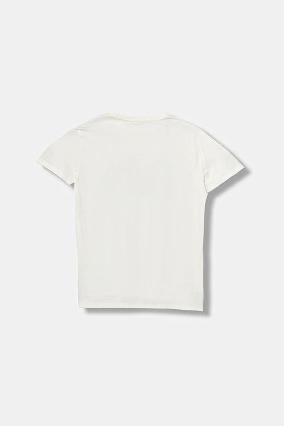 Guess t-shirt bawełniany dziecięcy L5YI44.KBW41.9BYA beżowy AW25