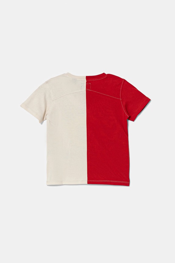 Guess t-shirt bawełniany dziecięcy N5YI06.K8HM4.9BYA czerwony AW25