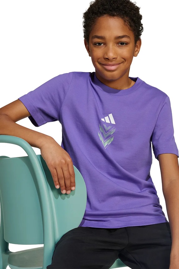 Dječja pamučna majica kratkih rukava adidas Performance JM8941