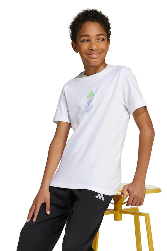 Dječja pamučna majica kratkih rukava adidas Performance JM8942