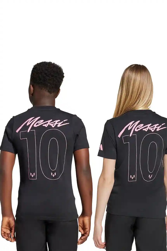 Παιδικό βαμβακερό μπλουζάκι adidas Performance MESSI JM8950 μαύρο