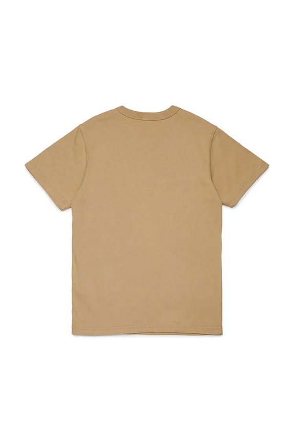 Dječja pamučna majica kratkih rukava Diesel TUNDRA T-SHIRT J02464 bež AW25