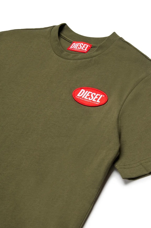 Fiú Diesel gyerek pamut póló TPATCH OVER T-SHIRT J02469 zöld