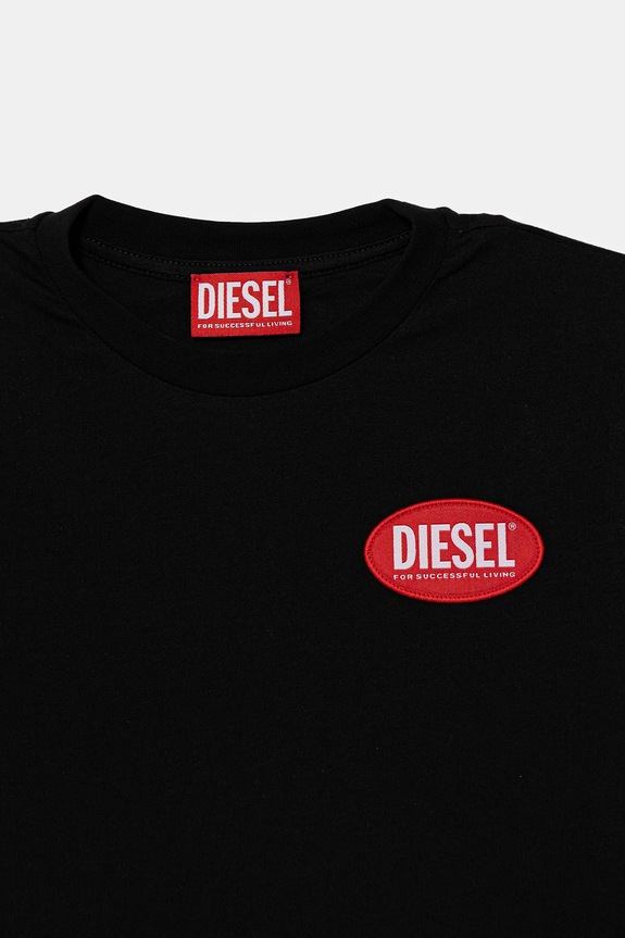 Chlapec Detské bavlnené tričko Diesel TPATCH OVER T-SHIRT J02469 čierna