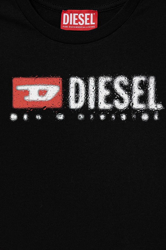 Dječaci Dječja pamučna majica kratkih rukava Diesel TADJUSTK14 T-SHIRT J02475.00YI9 crna