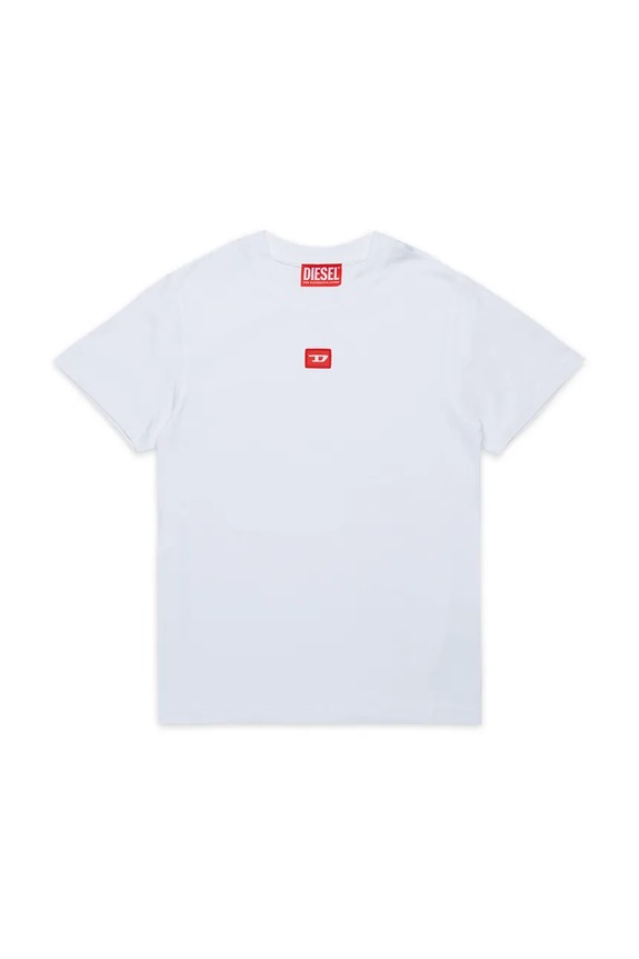 Dječja pamučna majica kratkih rukava Diesel TXDIEGO T-SHIRT natpis bijela J02501