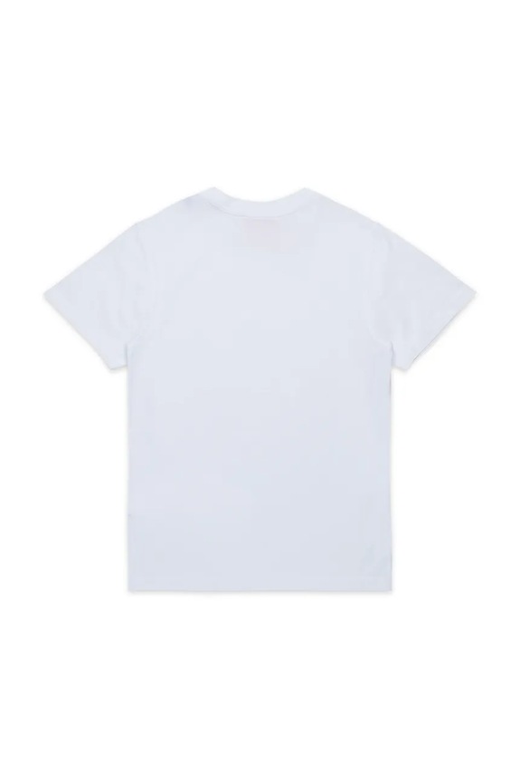 Dječja pamučna majica kratkih rukava Diesel TXDIEGO T-SHIRT J02501 bijela SS26