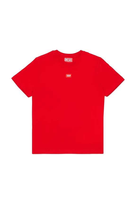 Diesel tricou de bumbac pentru copii TXDIEGO T-SHIRT imprimeu rosu J02501