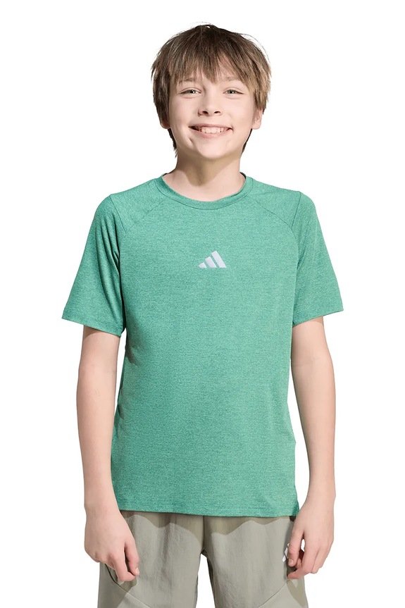 Παιδικό μπλουζάκι adidas στάμπα πράσινο JM4323