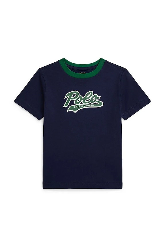 Polo Ralph Lauren t-shirt in cotone per bambini 322P02588001 blu navy AW25
