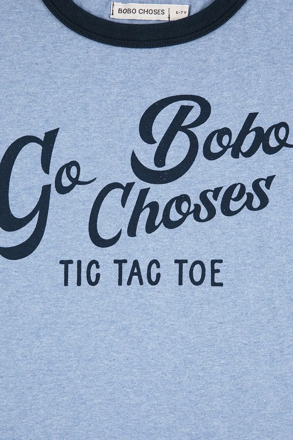 Chłopiec Bobo Choses t-shirt bawełniany dziecięcy Go Bobo 225AC001 niebieski