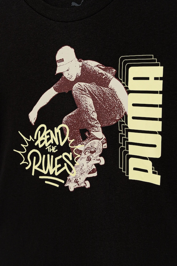 Chłopiec Puma t-shirt bawełniany dziecięcy MID90s Graphic Tee I B 688464. czarny