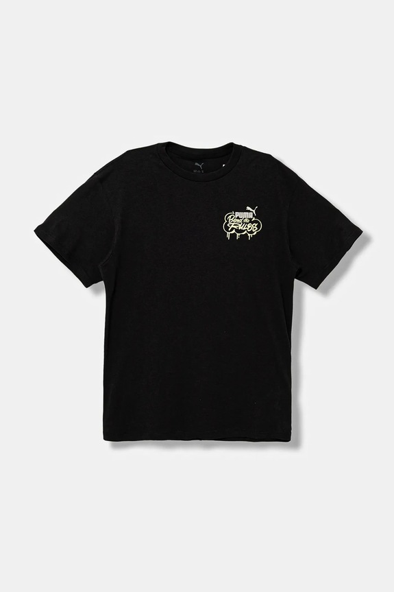 Puma t-shirt bawełniany dziecięcy MID90s Graphic Tee II B nadruk czarny 688465.